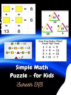 cover image of Simple Maths Puzzles--for Kids